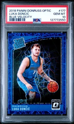 Luka Doncic 2018 Optic Blue Velocity Prizm RC #177 PSA 10 gemas ¡Como nuevo! LAKERS NBA! Foto 1 de 2
