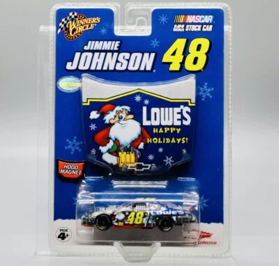 # 48 Jimmie Johnson Lowes Christmas LE With Hood Magnet Winners Circle 1/64 NEW - Image 1 of 2
