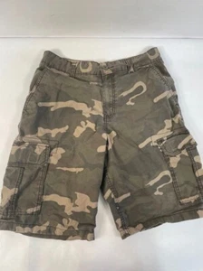 Faded Glory Men's Cargo Shorts Green Camo Size 30 - Picture 1 of 7