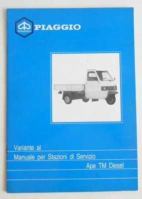 Variante al manuale per stazioni di servizio PIAGGIO ape TM diesel - Immagine 1 di 4