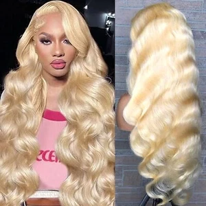 30 Zoll 613 blonde 13x4 Lace Front Perücken Echthaar Körperwelle Lace Front Perücken - Bild 1 von 13