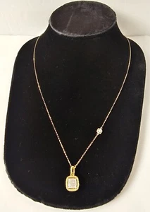 Roberto Coin Barocco 18K Yellow Gold & Diamond Square 20" Pendant Necklace - Picture 1 of 13