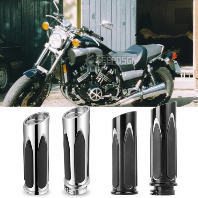 1" 25mm Handlebar Hand Grips Throttle Grip For Yamaha V-Max Vmax V Max 1200 1700 - Image 1 of 4