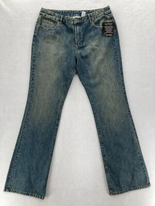 Vintage Jeanology Jeans Women's 16 Tall Medium Wash Blue Denim Mid Rise Y2K Boho - Picture 1 of 13