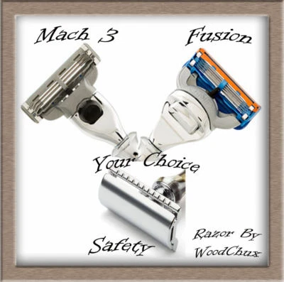 Replacement Shaving Razor Head For Handmade Razor Mach 3 Fusion Safety Fast Ship