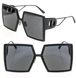 CHRISTIAN DIOR MONTAIGNE Matte Black 30Montaigne SU Oversized Sunglass CD40030U - Picture 1 of 10