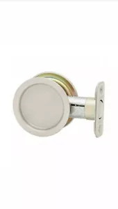 Kwikset Satin Nickel Metal Indoor Round Pocket Door Lock lot of 2 - Picture 1 of 4