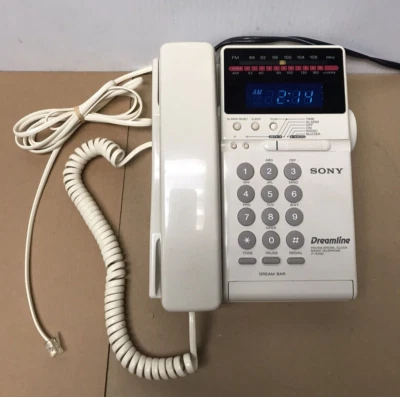 Sony IT-K300 Dreamline Teléfono AM FM Reloj Radio De Colección - Problema Teléfono LEER Foto 1 de 4