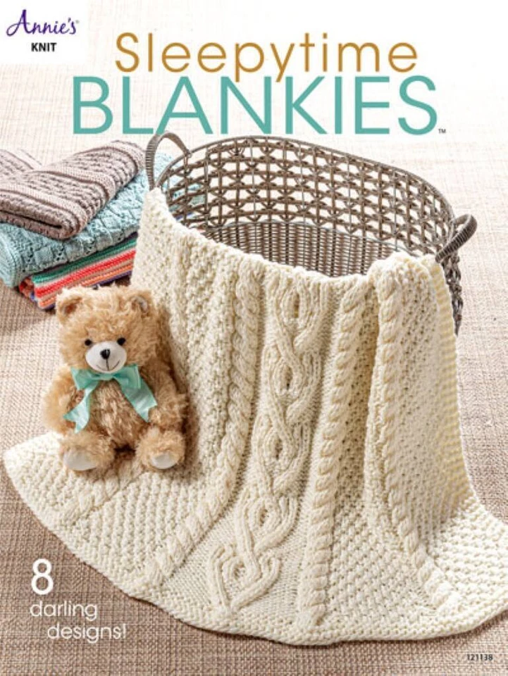 ANNIES KNIT SLEEPYTIME BLANKIES 8 DARLING DESIGNS - Image 1 of 2