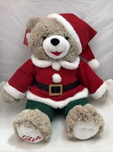 Traje de Papá Noel Rojo 20" Copo de Nieve Navidad Tiempo de Vacaciones OSO DE PELUCHE Niño Tostado *NUEVO CON ETIQUETAS* - Imagen 1 de 6