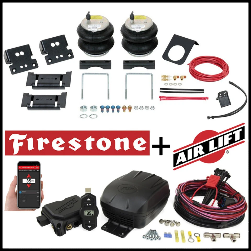 Bolsas de resorte de aire trasero Firestone / Kit de compresor de elevación de aire para Ram 3500 19-25 4x4 Foto 1 de 4