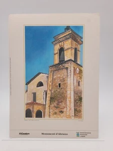 Trasacco San Cesidio antica torre Stampa su cartoncino Monumenti D'Abruzzo  - Picture 1 of 1