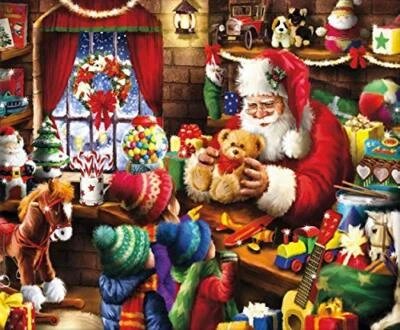 Classic Christmas Santa’s Workshop Puzzle - 1000Piece - Image 1 of 3