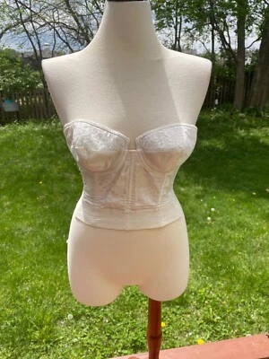 Corsé Bustier de encaje crema sin tirantes Penneys Adonna vintage talla 36B Foto 1 de 4