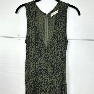 Abercrombie & Fitch Womens sz XS Sleeveless Faux Wrap Wide Leg Leopard Jumpsuit - Picture 1 of 9