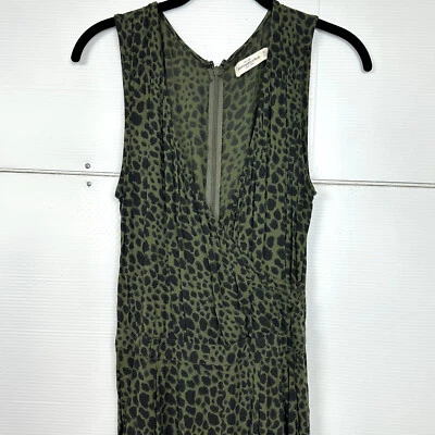 Mono de leopardo de pierna ancha sin mangas Abercrombie & Fitch para mujer talla XS Foto 1 de 4