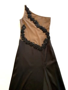 Haute Hippie One Shoulder Black Dress Size 6 - Picture 1 of 9