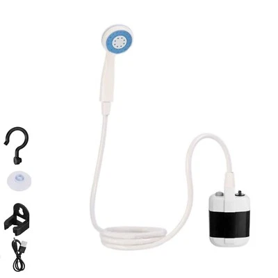 SOFFIONE DOCCIA PORTATILE RICARICABILE USB TUBO FLESSIBILE DA CAMPEGGIO GIARDINO