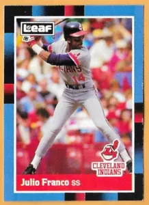 JULIO FRANCO INDIOS CLEVELAND #71 - HOJA CASI NUEVO-COMO NUEVO 1988 - Imagen 1 de 2