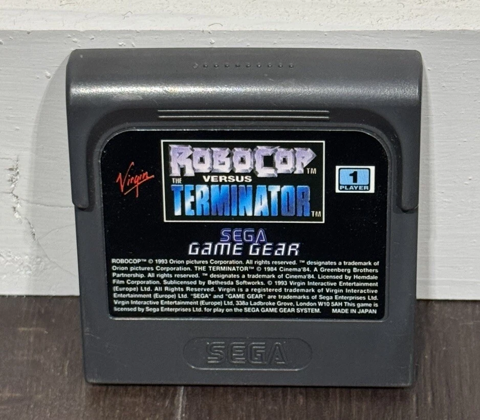 RoboCop vs. The Terminator (SEGA Game Gear, 1993) TESTED Authentic - Image 1 of 2