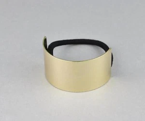 Gold metal cuff genie style ponytail holder stretch elastic pony tail cover - Picture 1 of 11