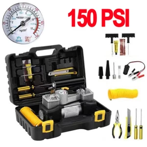 12V 150PSI Car Air Compressor Portable Tyre Deflator Inflator Pump 4WD Car Truck - Picture 1 of 8