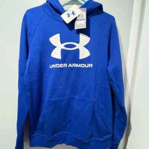Under Armour Pullover Hoodie Boys YXL Royal Rival Fleece New - Picture 1 of 3