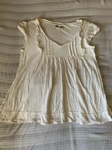 PARK VOGEL size 1 Frilled Oatmeal Top - Picture 1 of 8