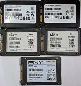 Lot of 5 240GB 2.5" SATA SSD Different brands check the description - Picture 1 of 4