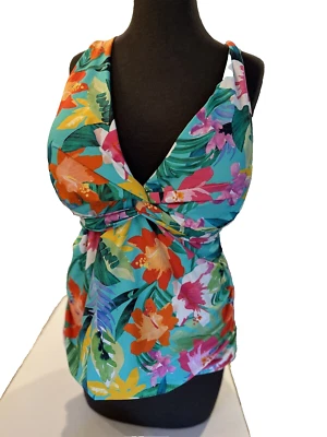 La Blanca Size 18 Tankini Top NWOT Floral Print - Image 1 of 4
