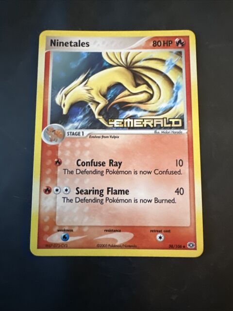 Pokemon TCG Rayquaza Holo Gold 9/106 EX Emerald Stamp, ENG