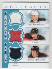 2012-13 Upper Deck Artifacts Zach Parise/Ilya Kovalchuk/David Clarkson Jersey