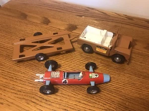 Triang Mini Hiway Grand Prix Racing Team mit Anhänger & Auto - Bild 1 von 12