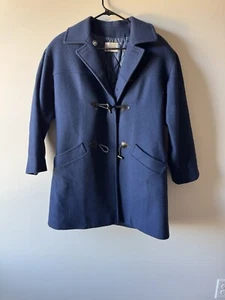 Pendleton Blue Duffle Coat Toggle Small USA Made Wool Thinsulate - Picture 1 of 10