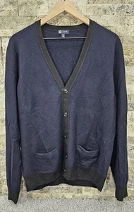 J. Crew Herren Strickjacke Merinowolle Pullover Opa Preppy V-Ausschnitt Taschen Large - Bild 1 von 13