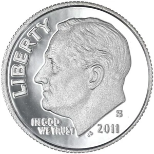 2011 S Roosevelt Dime Clad Coin Uncirculated Pulled From Mint Proof Sets - Picture 1 of 4
