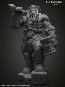 Figura impresa en 3D Thrall, estatua coleccionable WoW, sin pintar - Imagen 1 de 7