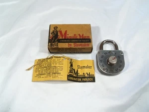 Slaymaker Minuteman serratura a combinazione vintage con carta combinata e scatola originale #8 - Foto 1 di 6