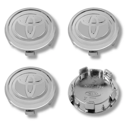 Toyota Alloy Wheel Centre Cap Hub x4 For Many Models Yaris Corolla 56mm Silver - Image 1 of 4