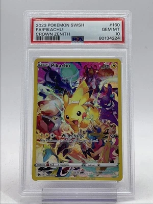 PIKACHU 2023 POKEMON SWSH CORONA CENITH SECRETO RARO 160/159 PSA 10 Q0646 Foto 1 de 2