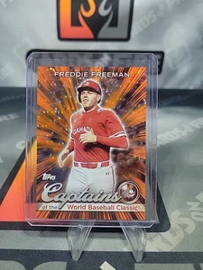 2023 Topps WBC FREDDIE FREEMAN WBC Captains Orange 25/25 Team Canada - Bild 1 von 2
