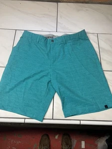 Adidas Shorts Mens 38 Teal Blue Casual Performance Golf Chino - Picture 1 of 13