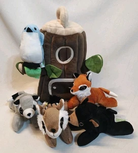 Simply Genius Unipak Peluche 12" Casa Tocón Árbol con 5 Peluche Animales del Bosque Conjunto - Imagen 1 de 8