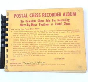 Vintage Postal Chess Recorder Album Six Chess Sets New York Brooklyn Nashville - Picture 1 of 15