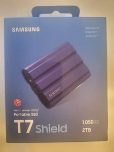 SSD externo Samsung T7 Shield 2 TB USB 3.2 Gen 2 tipo C - azul (MU-PE2T0S/AM) - Imagen 1 de 5