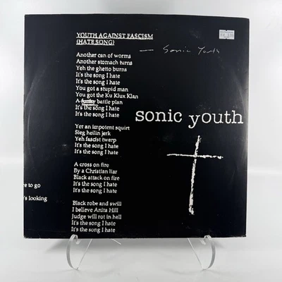 Sonic Youth - Youth Against Fascism виниловая пластинка 12 дюймов сингл 1992 британское издание - Изображение 1 из 3