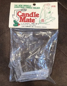 Vintage Candle Mate The Miracle Weihnachten Fenster Kerzenhalter 3 Stück USA - Bild 1 von 5