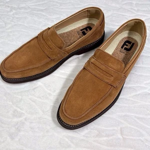 FootJoy Wildleder Leder Halbschuhe Klassische Slipper FJ Schuhe Braun Herren 11 M - Bild 1 von 8