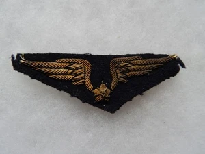 Ancien insigne tissu de poitrine en cannetille de pilote - Imagen 1 de 2