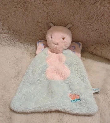 Douglas Baby Bria Butterfly Sshlumpie Plush Security Infant Blanket Pink Blue - Image 1 of 4